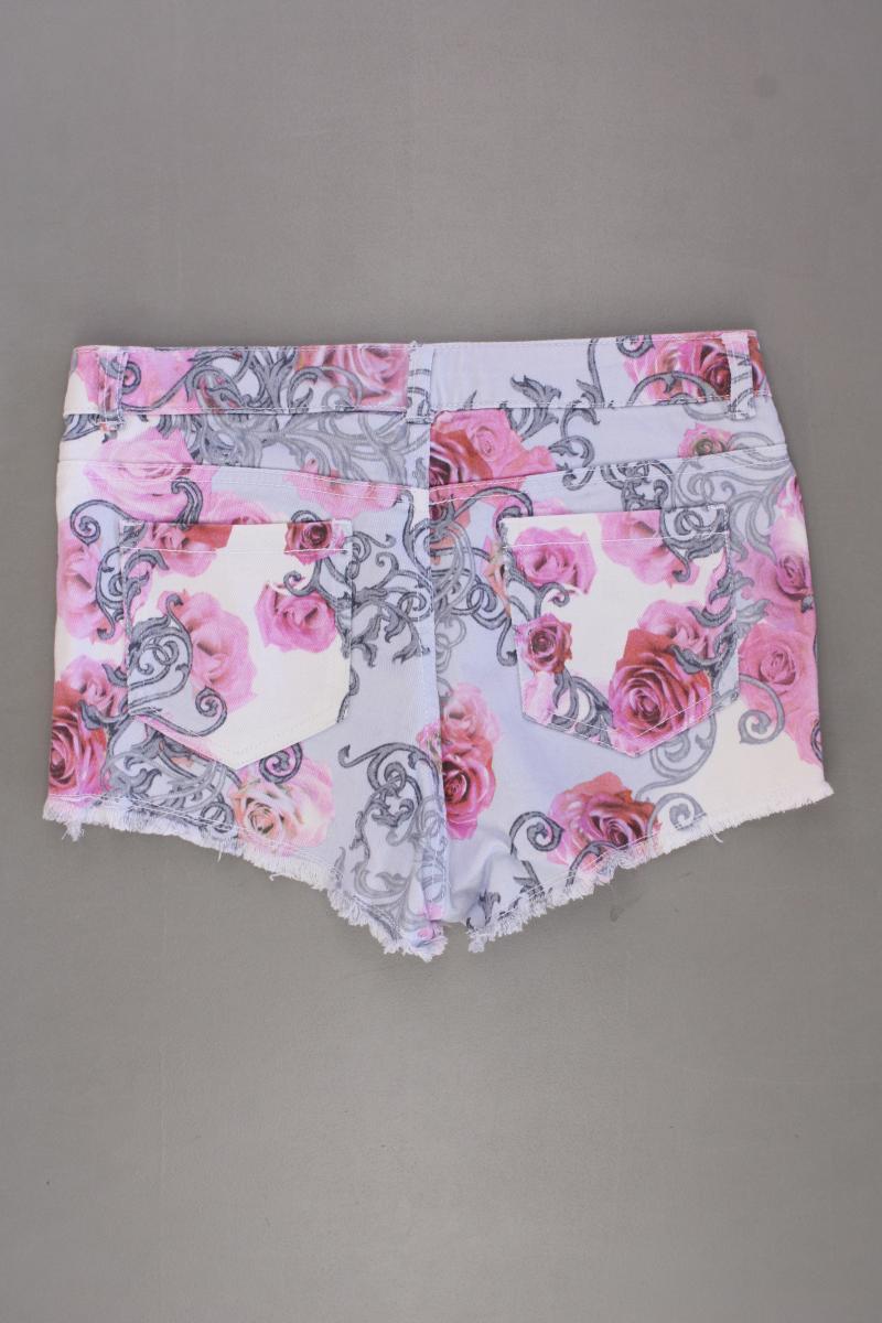 H&M Conscious Collection Shorts Gr. 36 mit Blumenmuster rosa aus Baumwolle