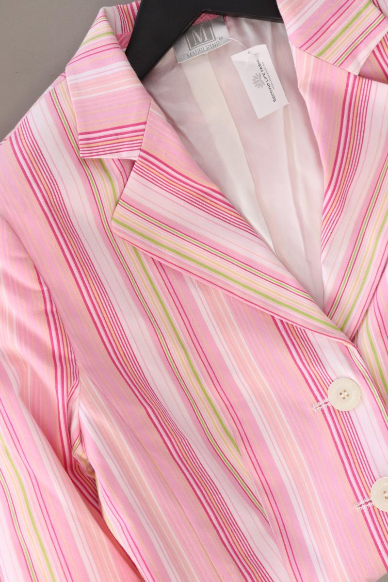 Madeleine Classic Blazer Gr. 36 gestreift Vintage rosa aus Baumwolle