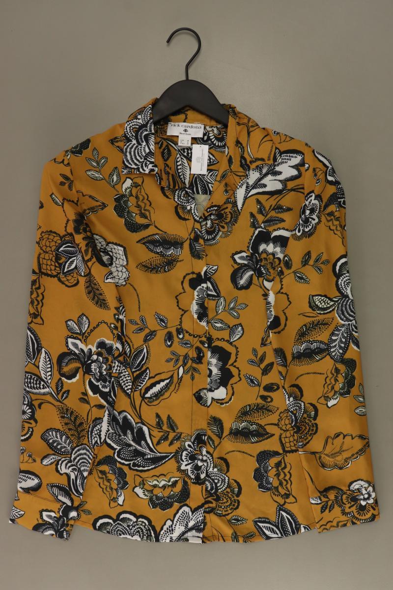 rick cardona Langarmbluse Gr. 38 mit Blumenmuster orange aus Polyester