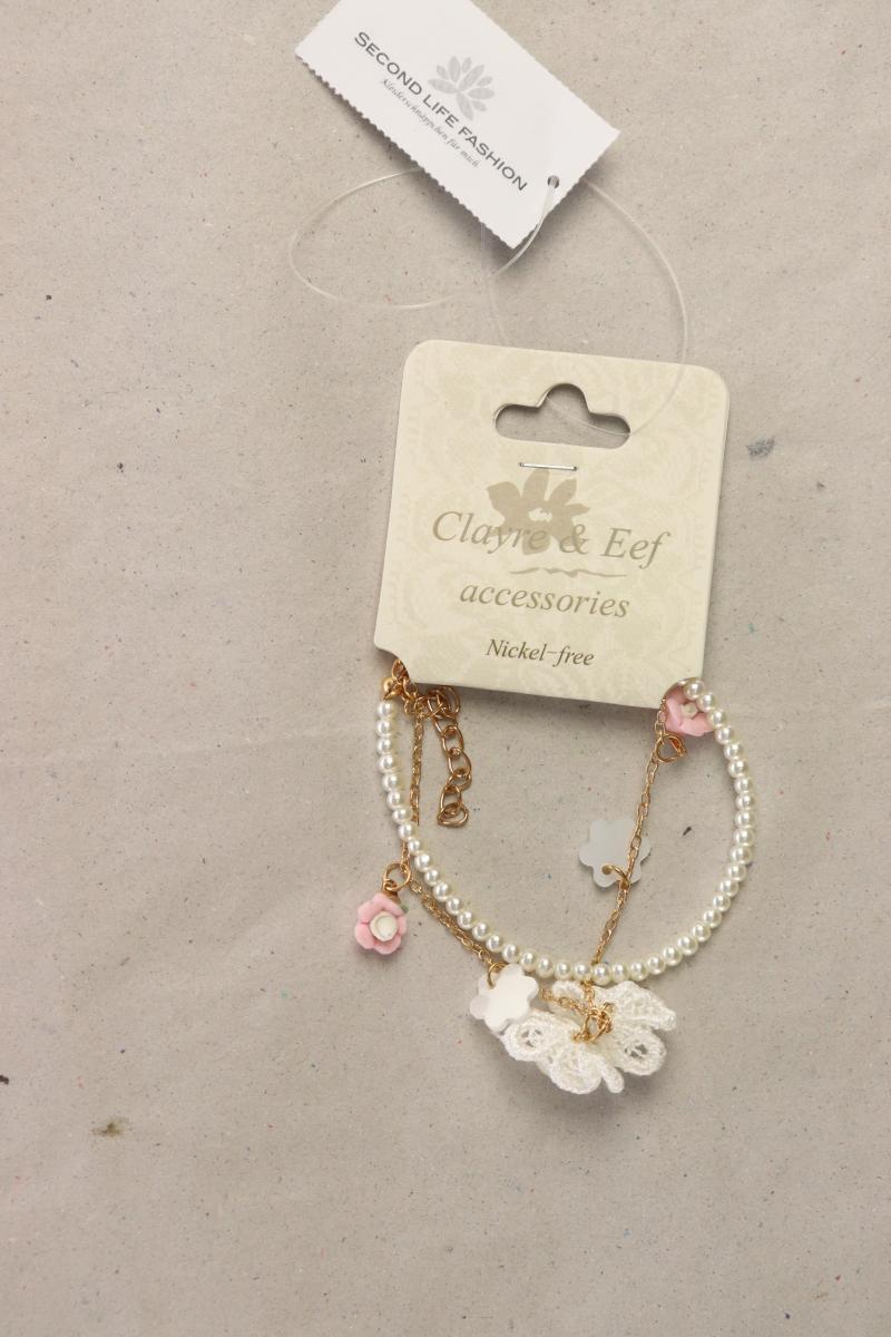 Clayre & Eef Armband neu mit Etikett weiß