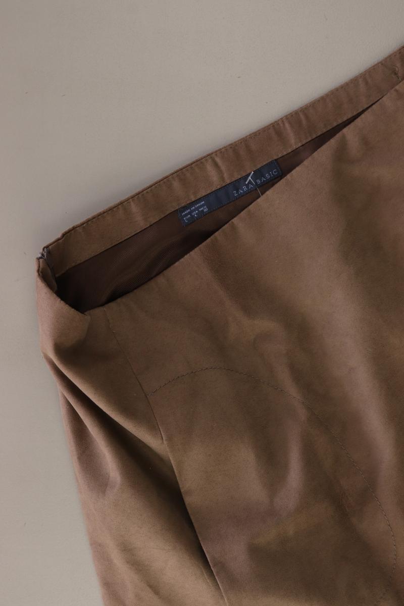 Zara Kurzer Rock Gr. L braun aus Polyester