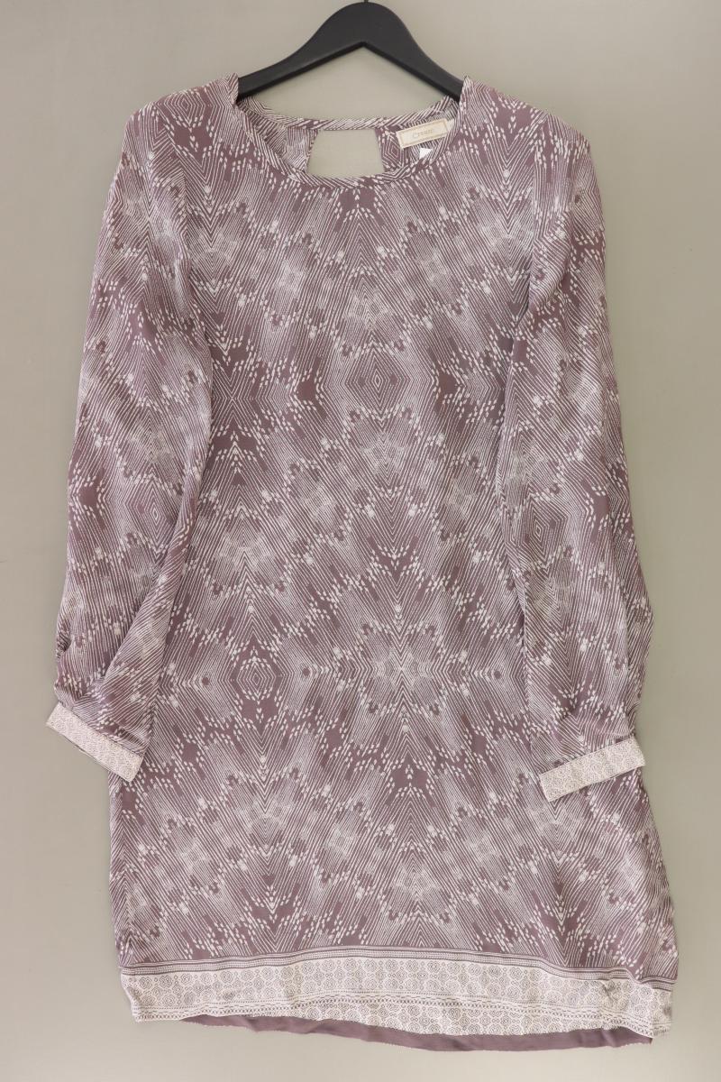 Cream Langarmkleid Gr. 40 geometrisches Muster neuwertig lila aus Viskose