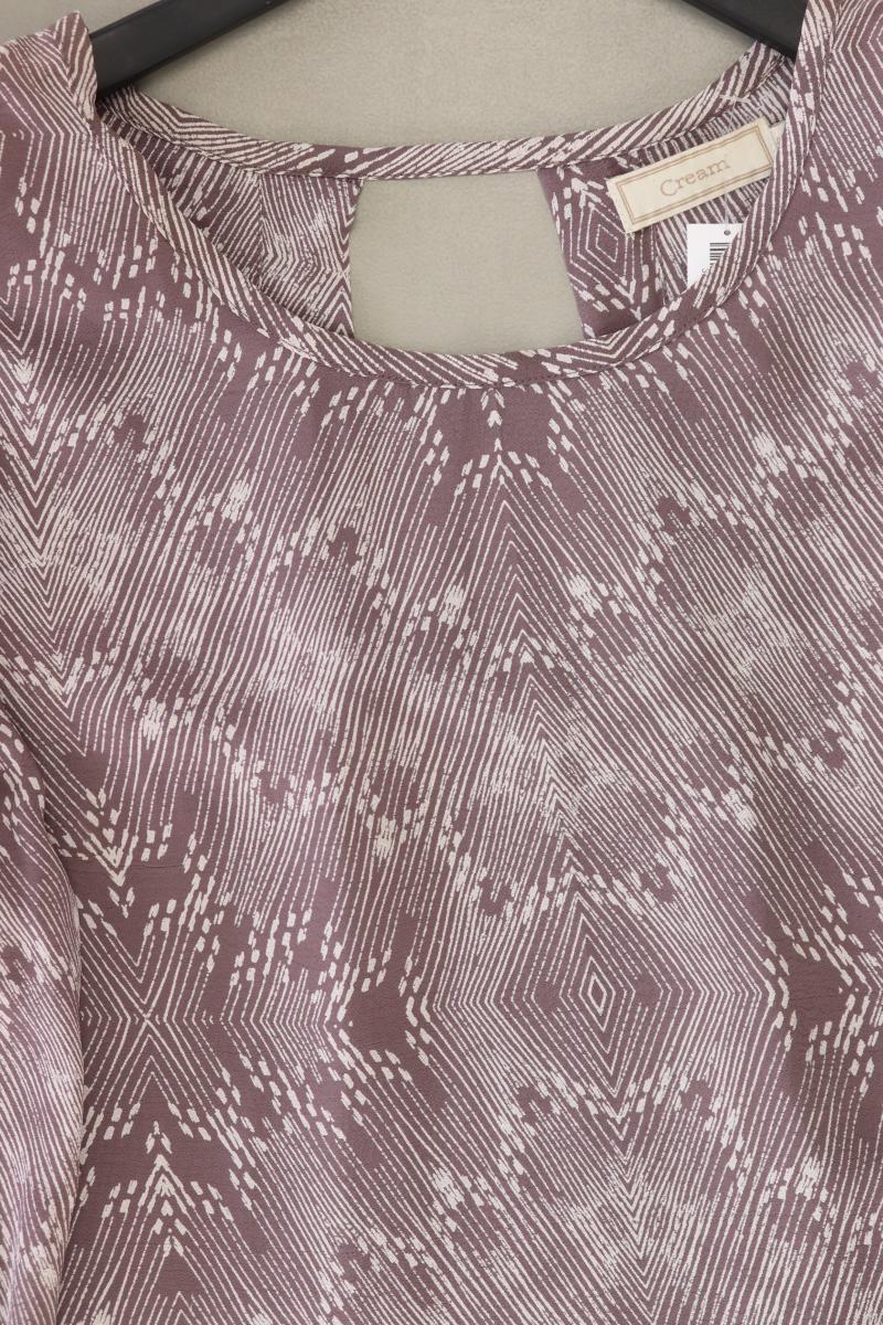 Cream Langarmkleid Gr. 40 geometrisches Muster neuwertig lila aus Viskose