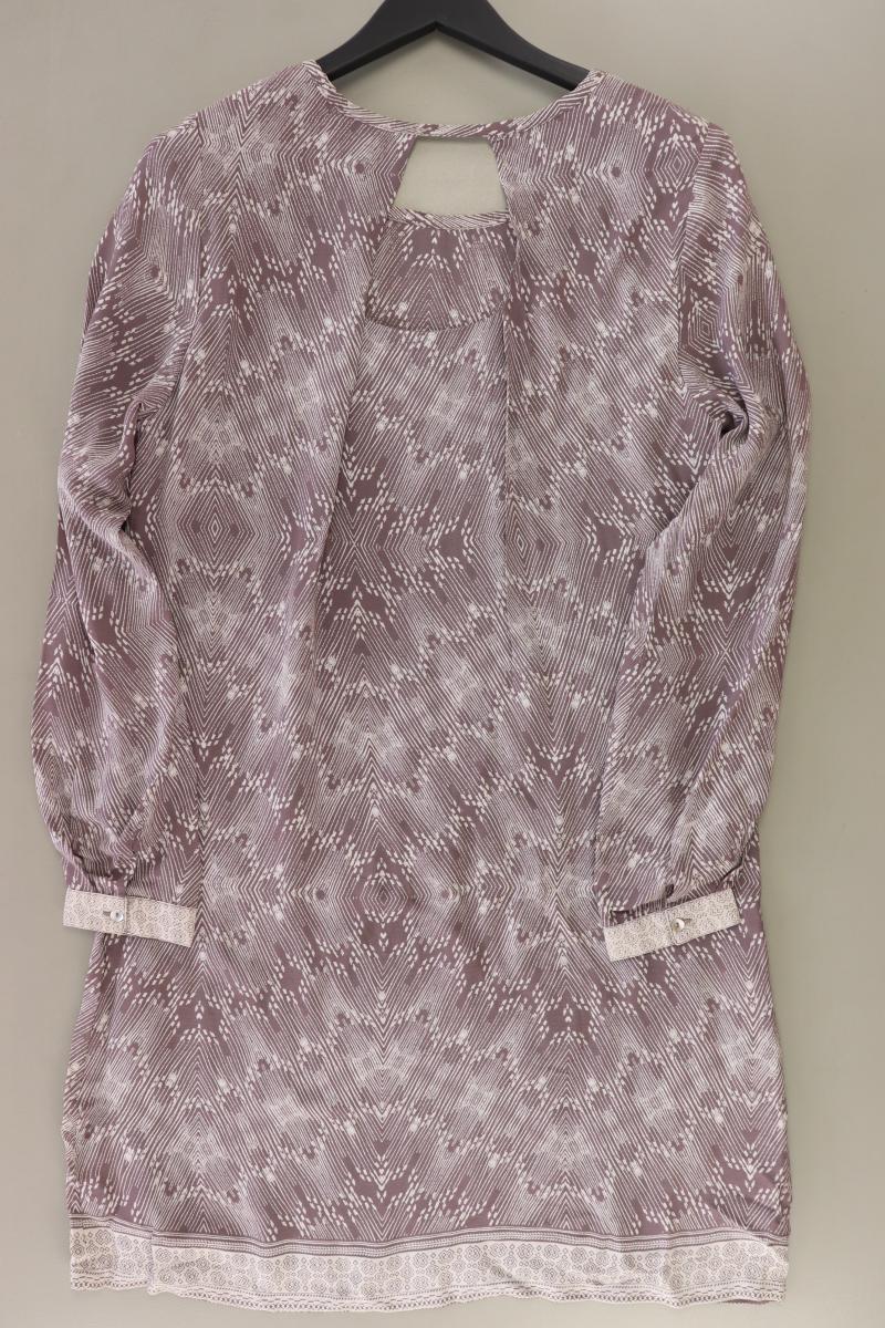 Cream Langarmkleid Gr. 40 geometrisches Muster neuwertig lila aus Viskose