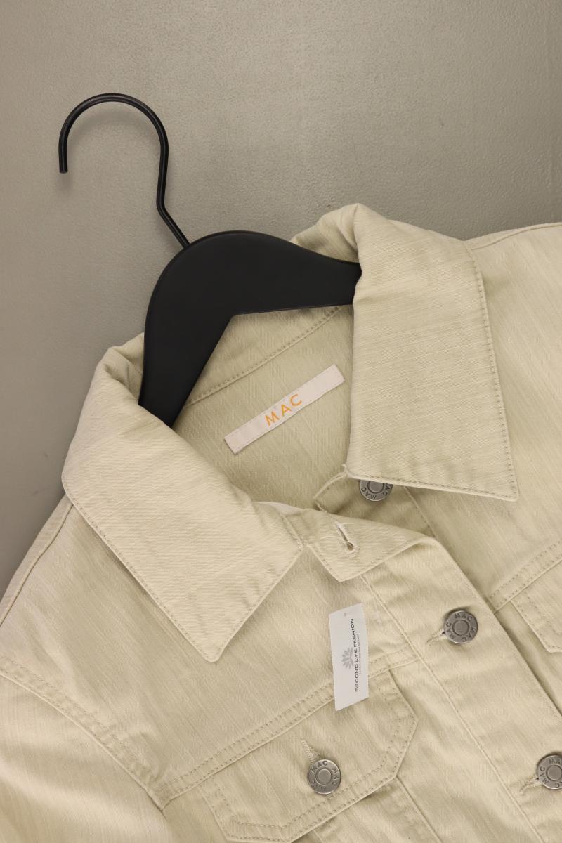 MAC Jeansjacke Gr. S creme aus Baumwolle