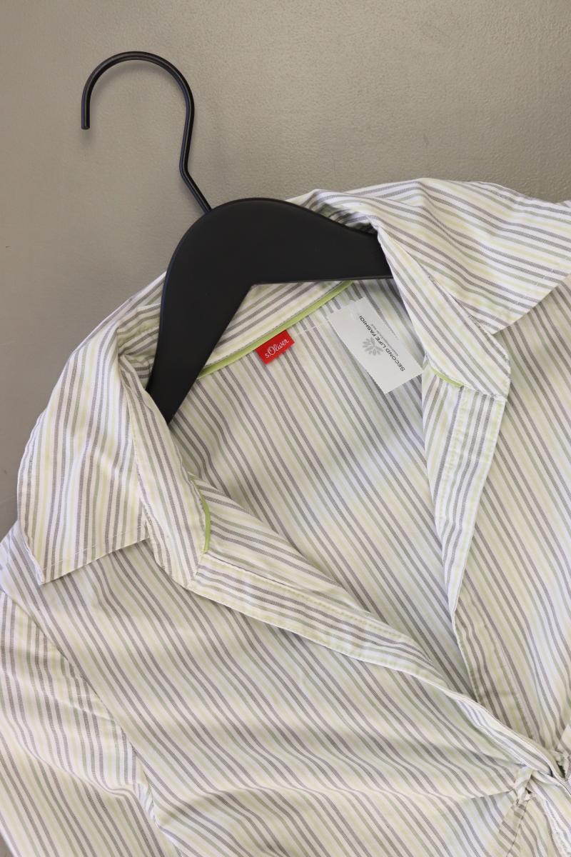 s.Oliver Regular Bluse Gr. 34 gestreift 3/4 Ärmel Vintage creme aus Baumwolle