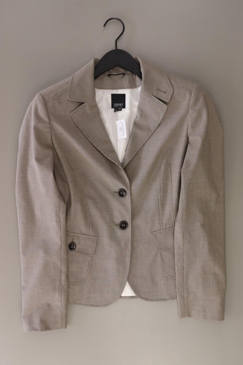 Esprit Collection Classic Blazer Gr. 38 gestreift braun aus Baumwolle