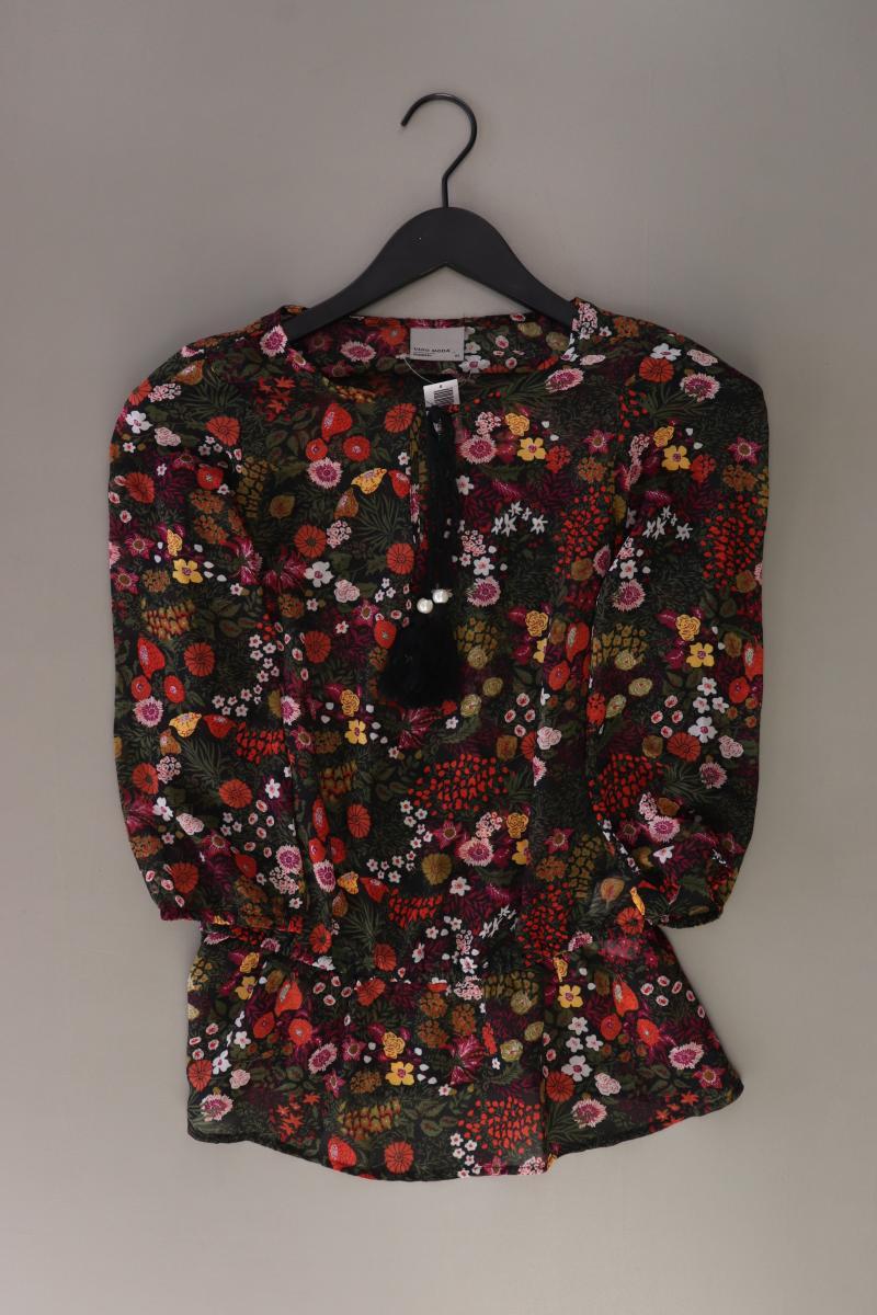 Vero Moda Bluse Gr. XS mit Blumenmuster 3/4 Ärmel mehrfarbig aus Polyester