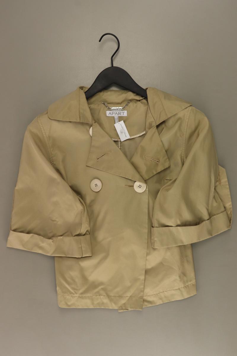 Apart Kurzjacke Gr. 36 mit Gürtel braun aus Baumwolle