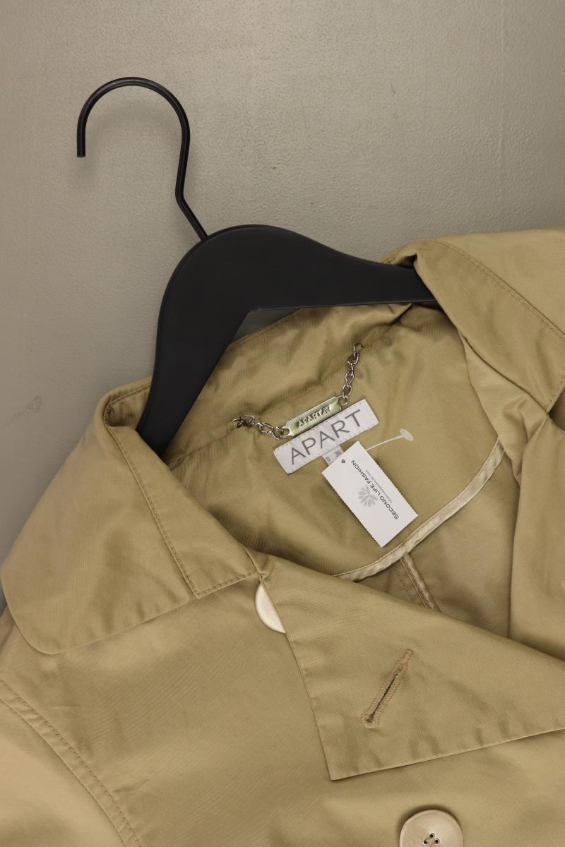 Apart Kurzjacke Gr. 36 mit Gürtel braun aus Baumwolle