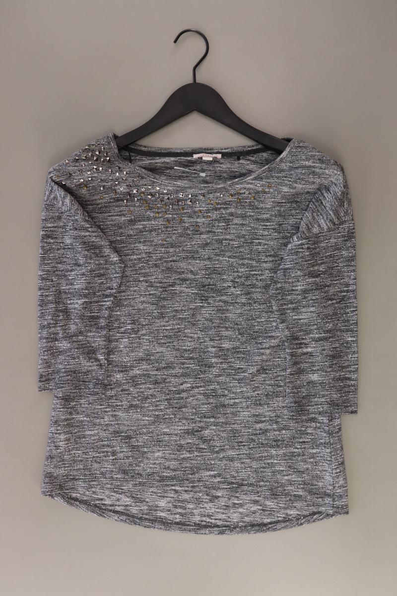 Esprit Classic Shirt Gr. XS 3/4 Ärmel mit Nieten grau aus Viskose