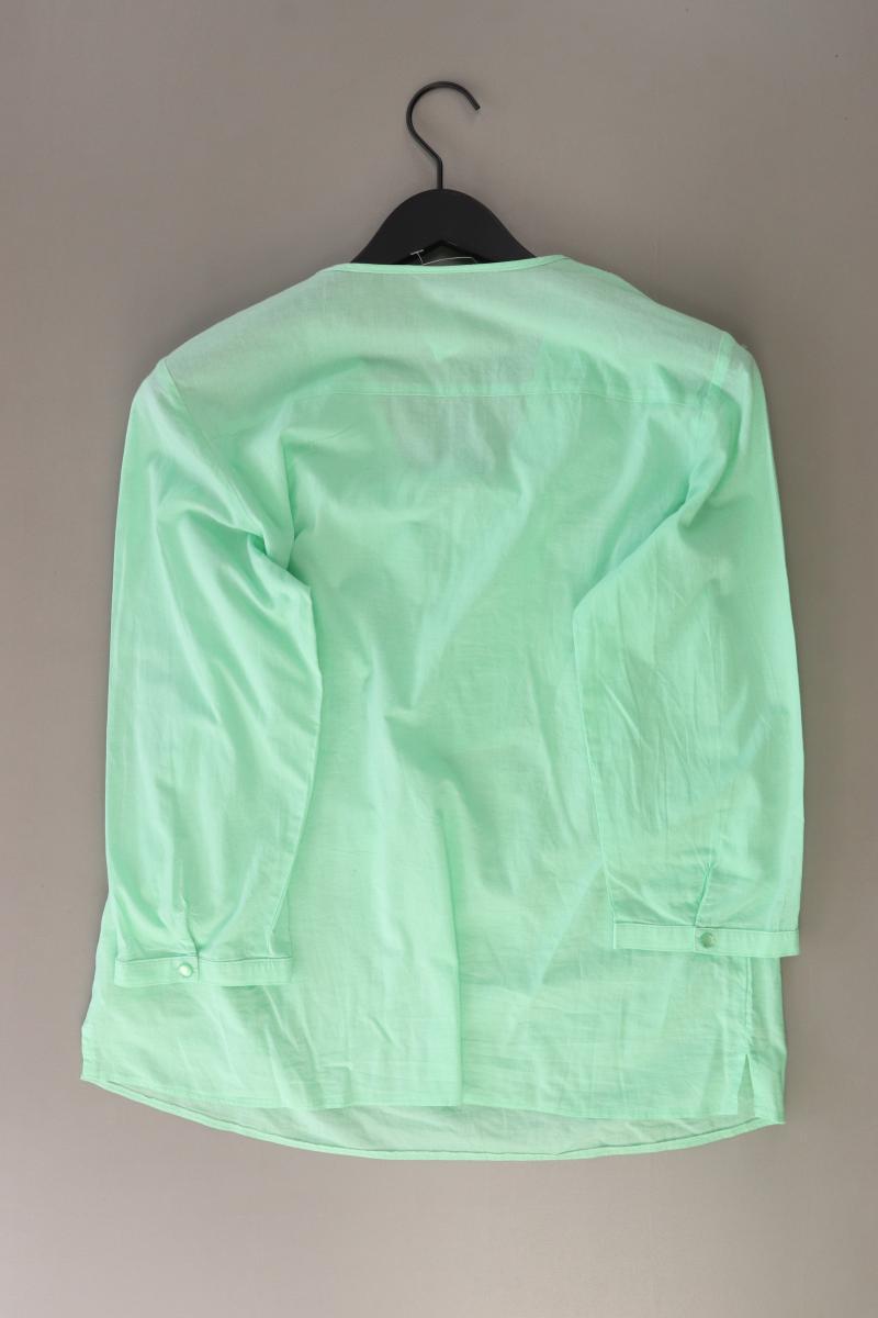 Gerry Weber Classic Bluse Gr. 40 3/4 Ärmel mit Pailletten grün aus Baumwolle