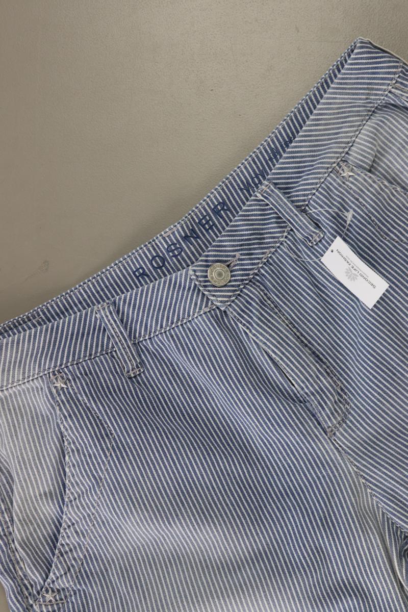 Rosner Hose Gr. 38 gestreift blau aus Baumwolle