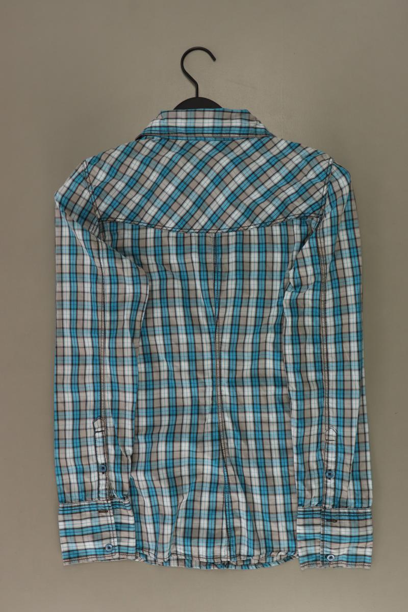 edc by Esprit Karobluse Gr. S kariert Langarm blau aus Baumwolle