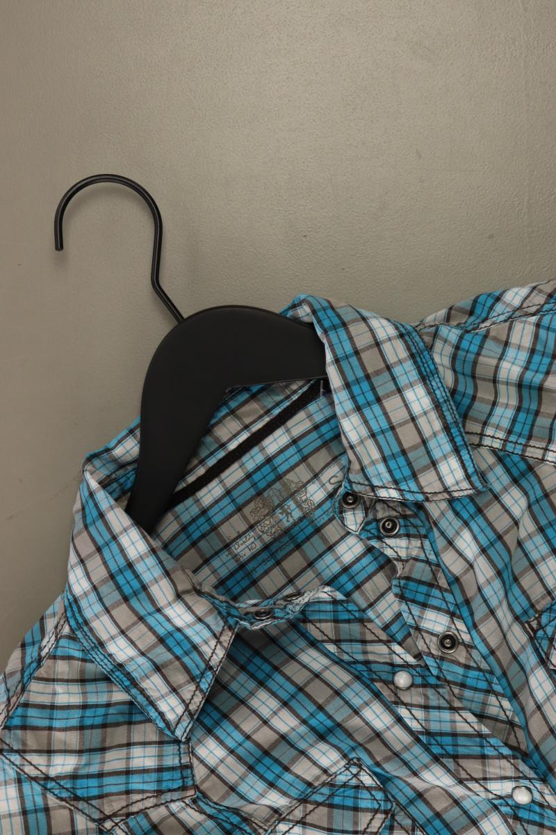 edc by Esprit Karobluse Gr. S kariert Langarm blau aus Baumwolle