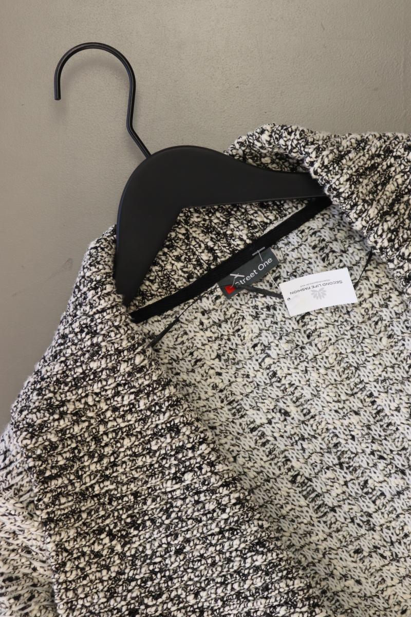 Street One Strickjacke Gr. 40 Langarm grau aus Baumwolle