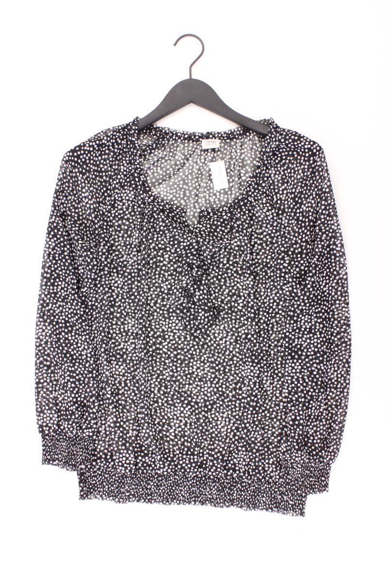 Esprit Rüschenbluse Gr. 38 Langarm schwarz