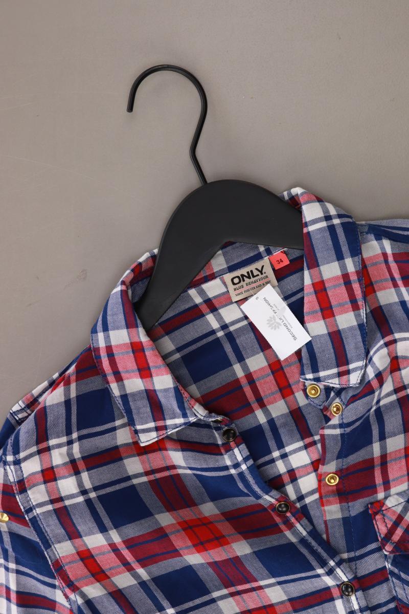 Only Karobluse Gr. XS kariert Langarm mit Nieten mehrfarbig aus Baumwolle