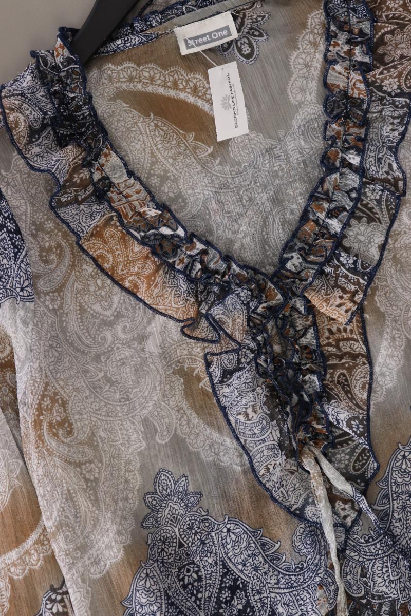 Street One Rüschenbluse Gr. 38 3/4 Ärmel mehrfarbig aus Polyester