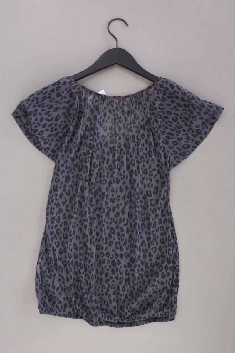 Mexx Kurzarmbluse Gr. S mit Tierdruck grau