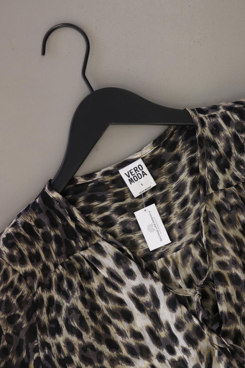Vero Moda Langarmbluse Gr. S mit Tierdruck braun aus Polyester