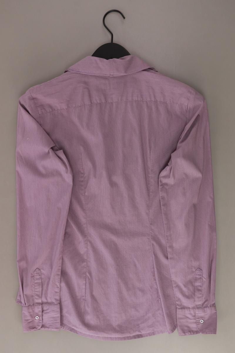 Mexx Rüschenbluse Gr. 36 Langarm lila aus Baumwolle