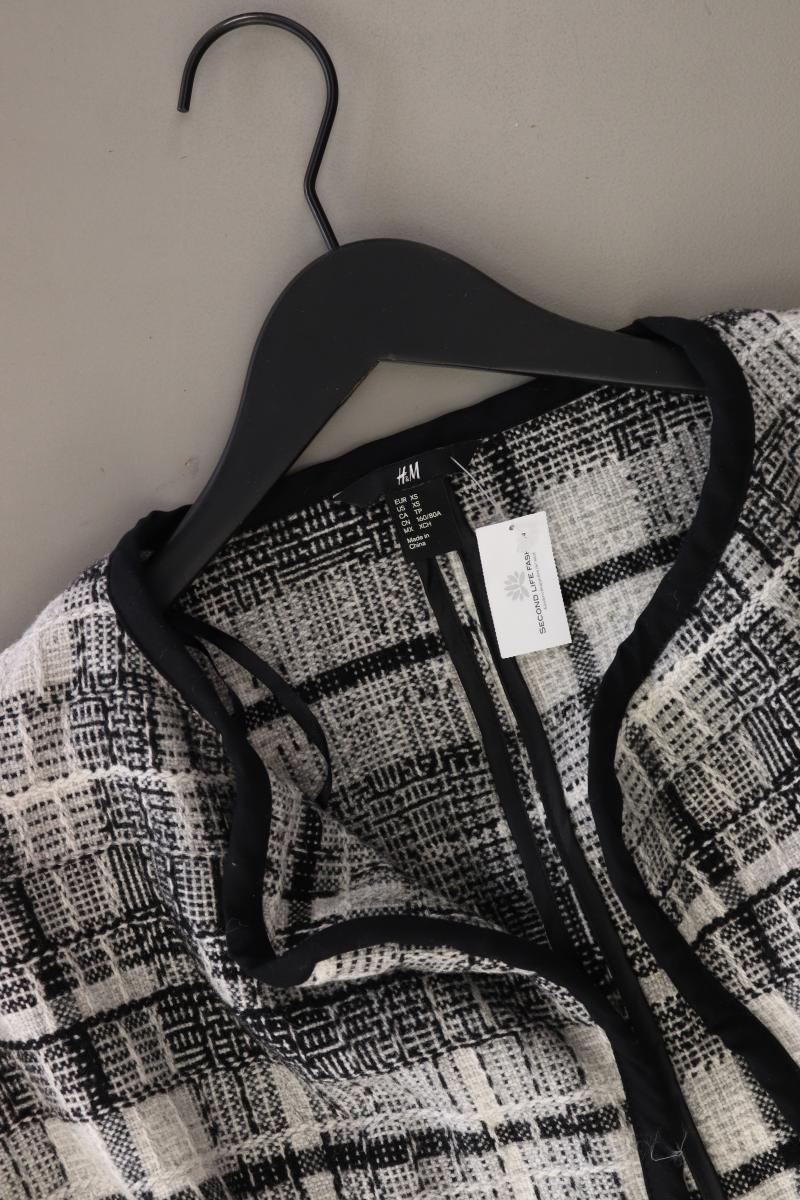 H&M Bouclé Mantel mit Wolle Gr. XS grau aus Viskose