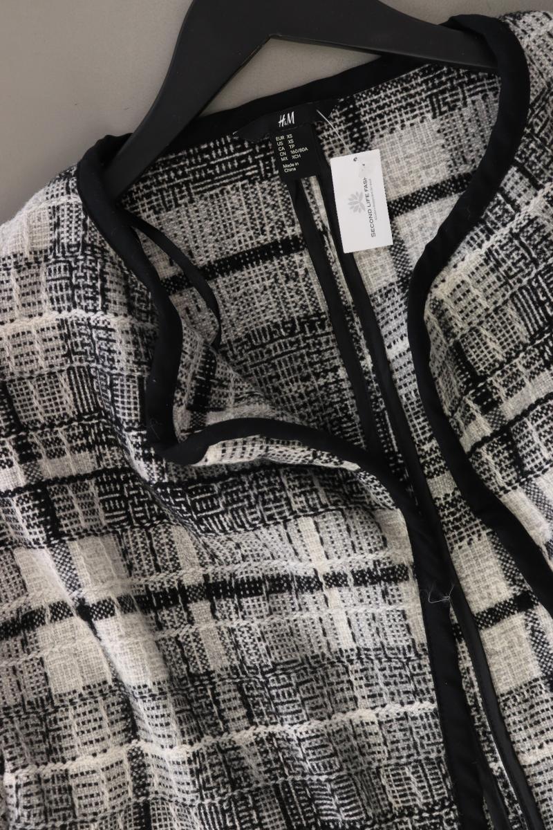 H&M Bouclé Mantel mit Wolle Gr. XS grau aus Viskose