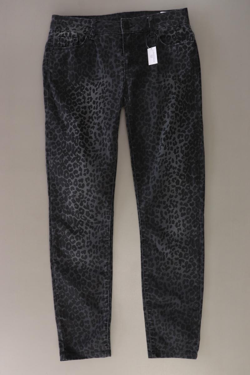 Street One Skinny Jeans Gr. W28 mit Tierdruck grau aus Baumwolle