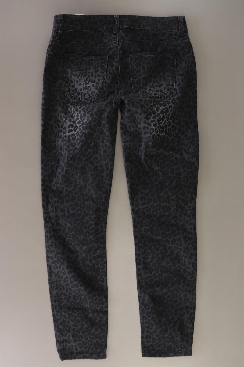 Street One Skinny Jeans Gr. W28 mit Tierdruck grau aus Baumwolle
