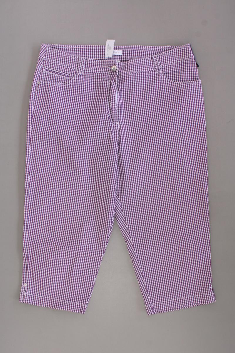 Bonita 3/4 Hose Gr. 42 kariert lila aus Baumwolle