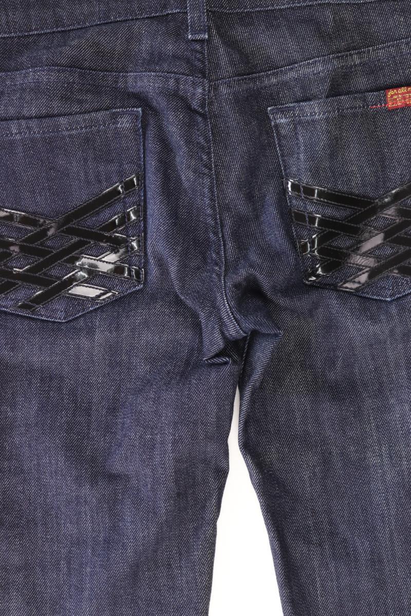 7 For All Mankind Straight Jeans Gr. W24 blau aus Baumwolle