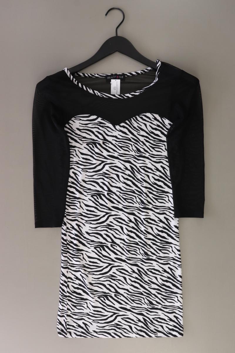Melrose Schlauchkleid Gr. 32 mit Tierdruck 3/4 Ärmel schwarz aus Viskose
