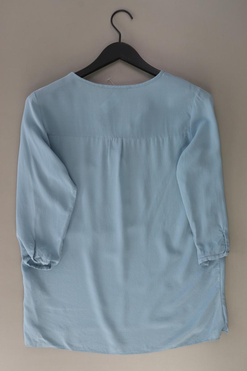 Zara Seidenbluse Gr. S 3/4 Ärmel blau