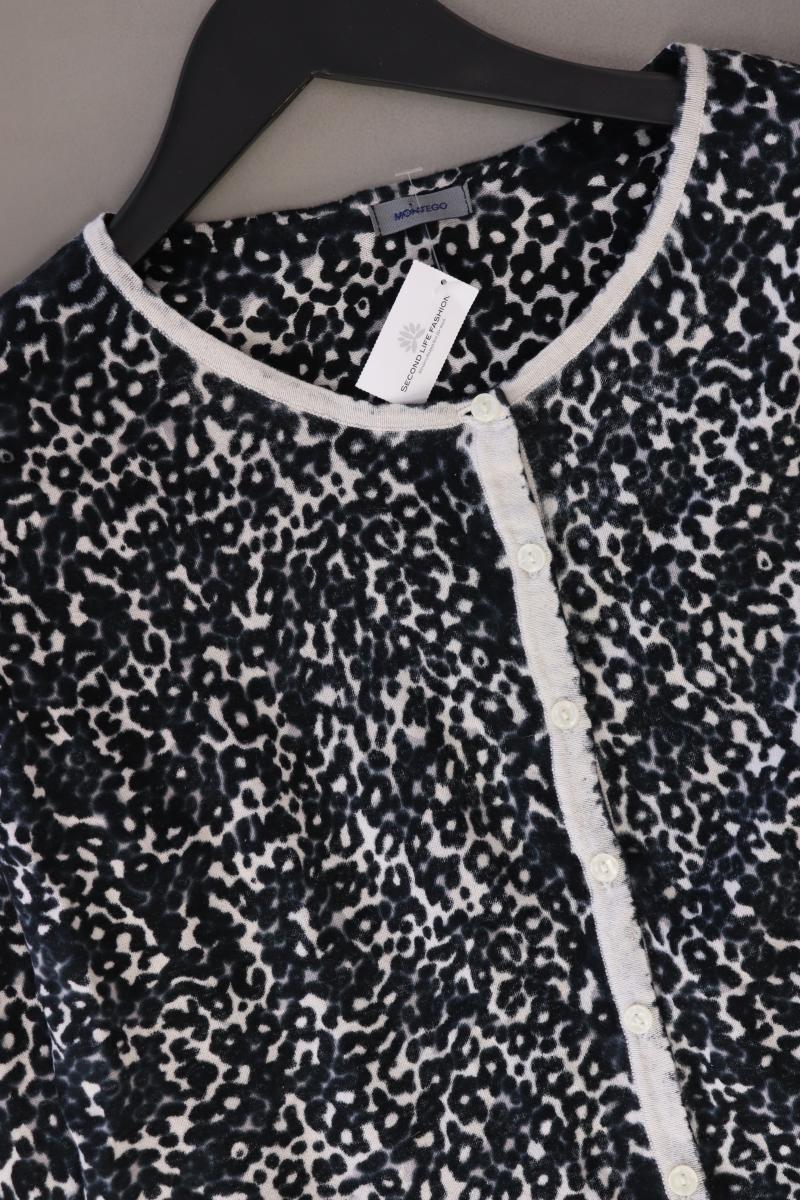 Montego Strickjacke Gr. M mit Tierdruck Langarm blau