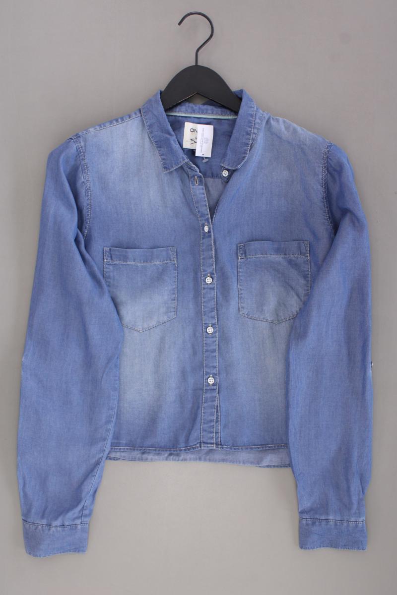 Only Langarmbluse Gr. 40 blau aus Lyocell