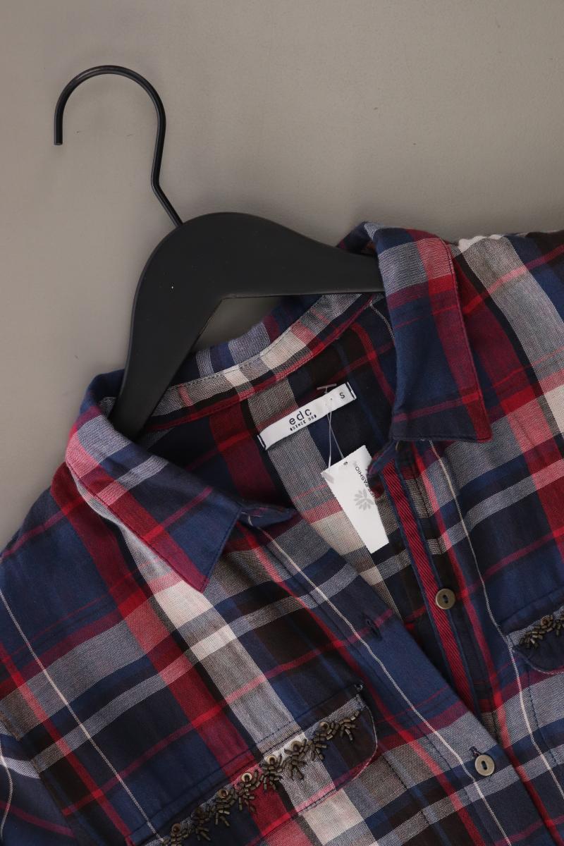 edc by Esprit Karobluse Gr. S kariert Langarm mehrfarbig aus Baumwolle