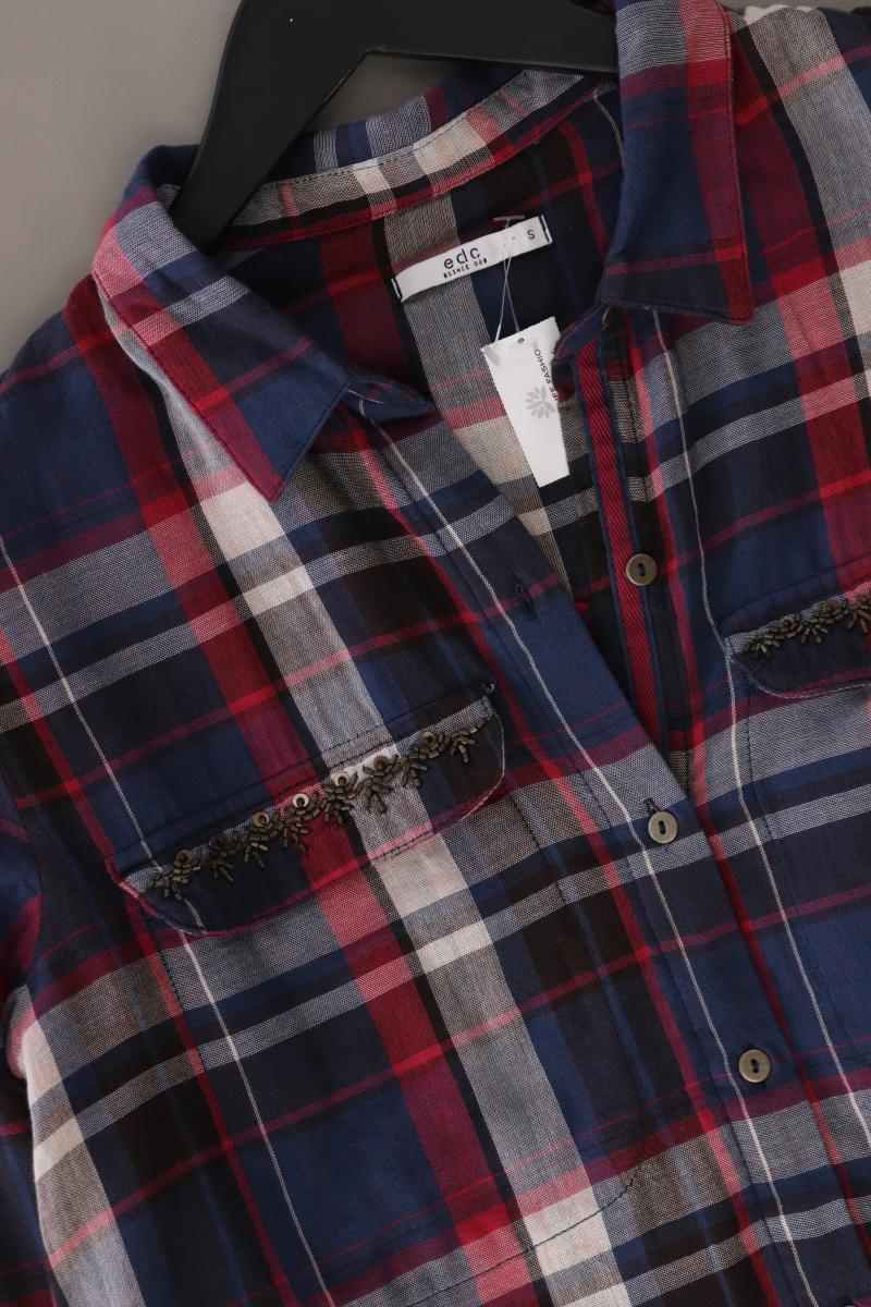 edc by Esprit Karobluse Gr. S kariert Langarm mehrfarbig aus Baumwolle