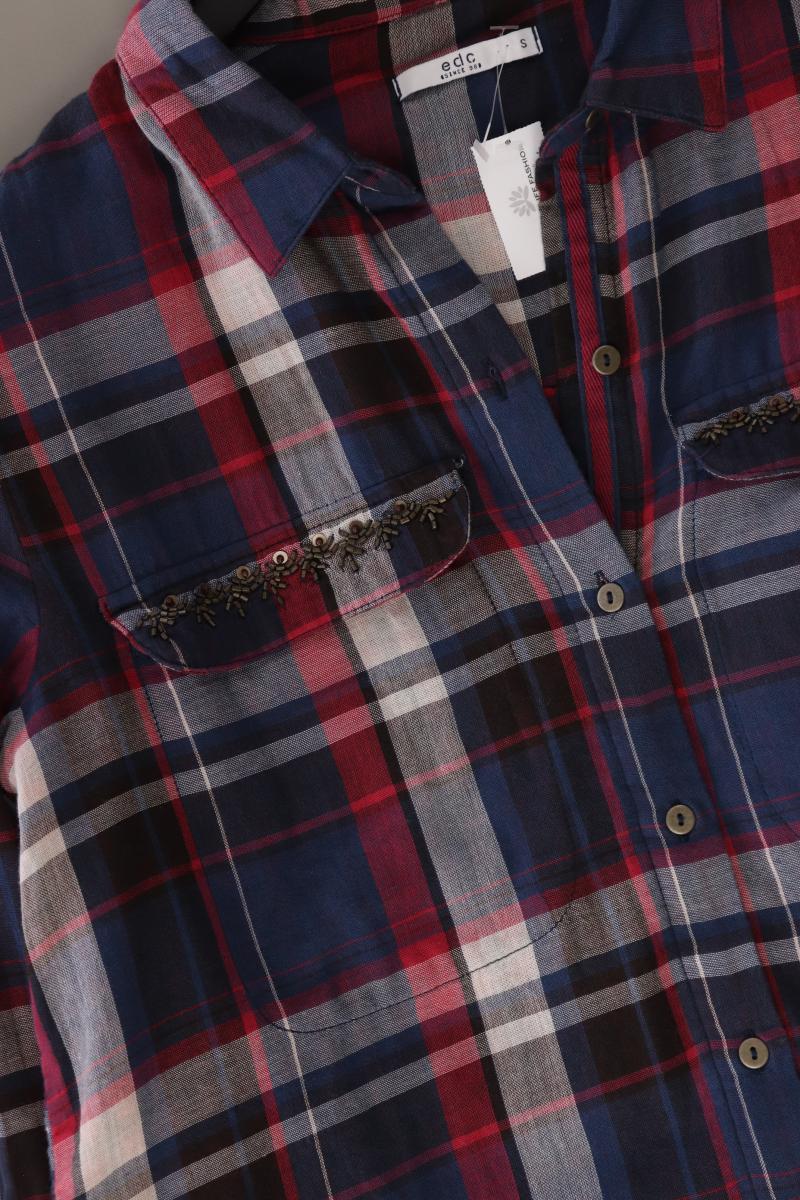 edc by Esprit Karobluse Gr. S kariert Langarm mehrfarbig aus Baumwolle