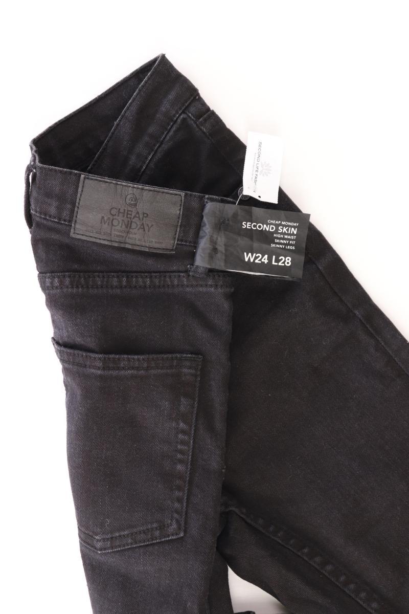 Cheap Monday Skinny Jeans Gr. W24/L28 neu mit Etikett schwarz aus Baumwolle