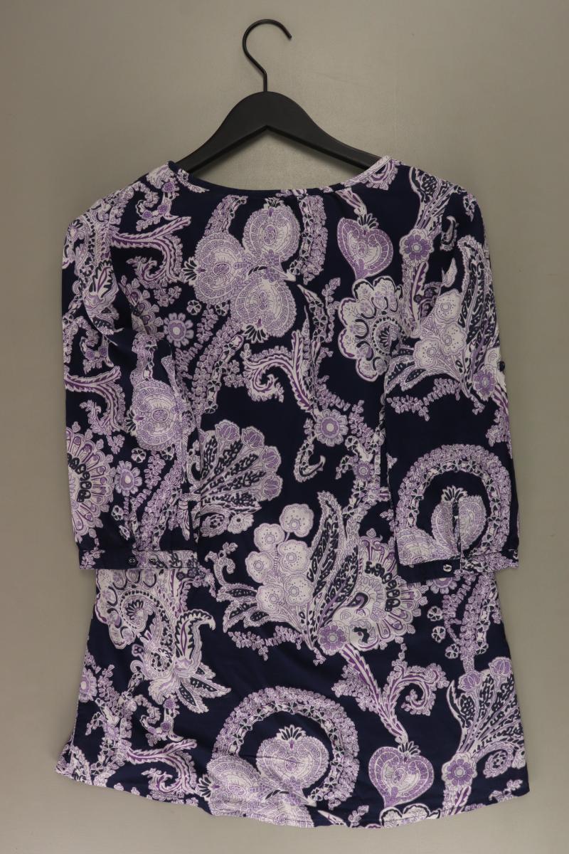 Zero Regular Bluse Gr. 38 mit Paisleymuster 3/4 Ärmel lila aus Baumwolle