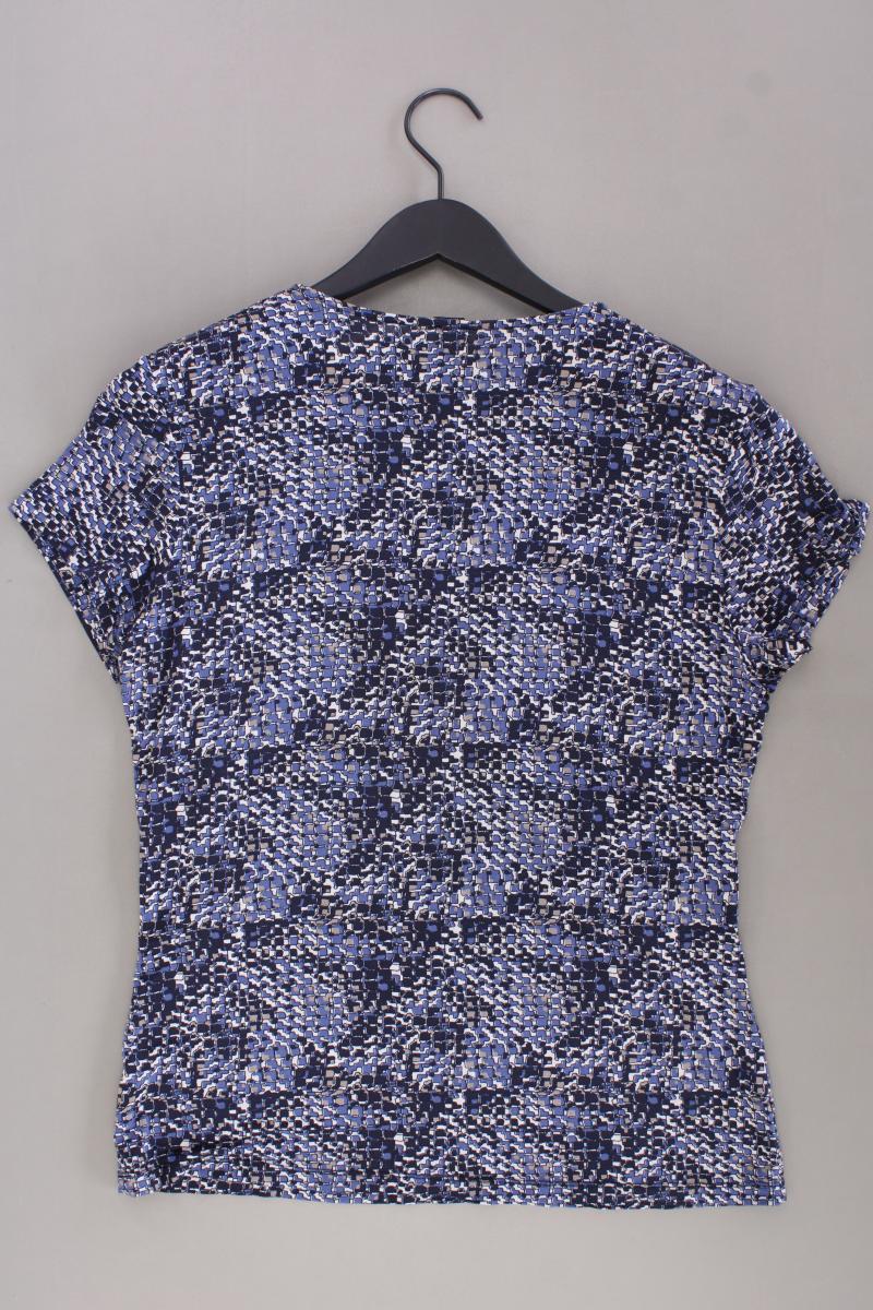 s.Oliver Selection Shirt Gr. 42 geometrisches Muster Kurzarm blau