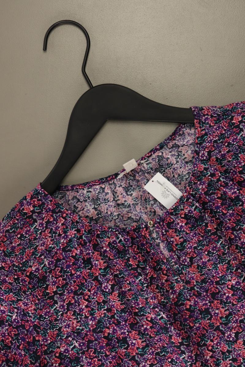 Esprit Kurzarmbluse Gr. 36 mit Blumenmuster mehrfarbig aus Viskose