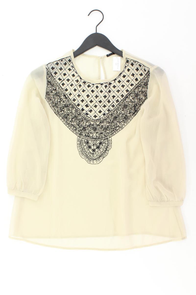 Sisley Bluse Gr. M 3/4 Ärmel creme aus Polyester