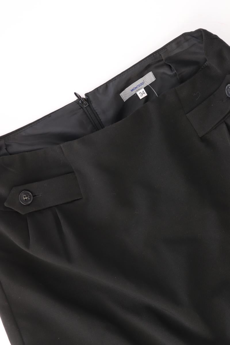 Montego Bleistiftrock Gr. 34 schwarz aus Polyester
