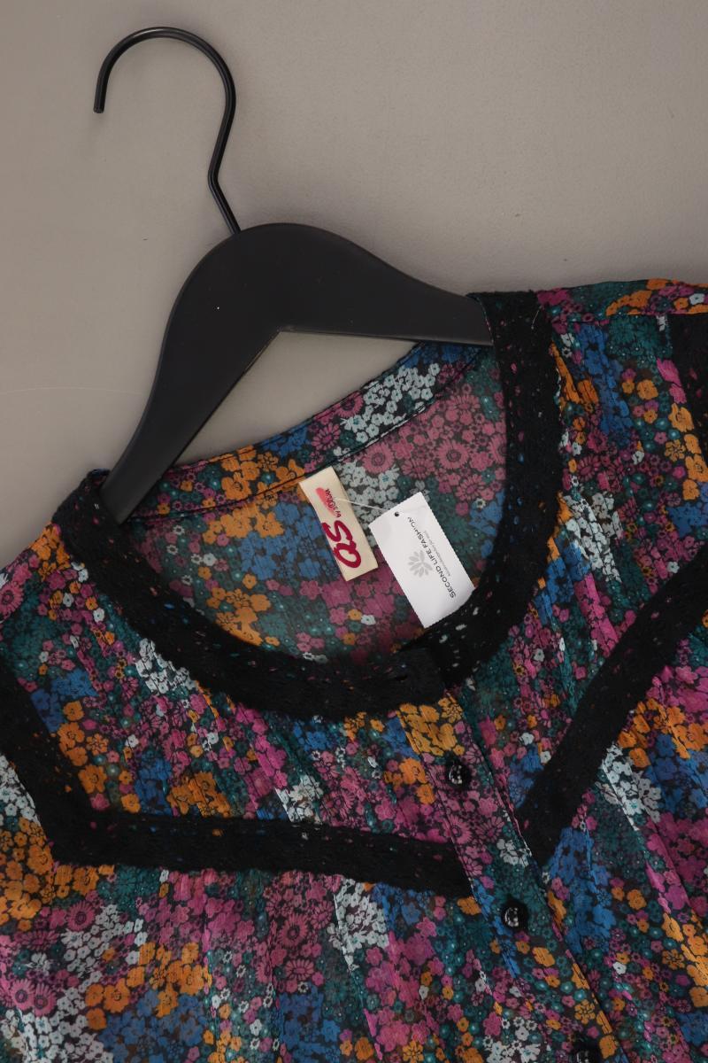 QS by s.Oliver Classic Bluse Gr. 36 mit Blumenmuster 3/4 Ärmel mehrfarbig