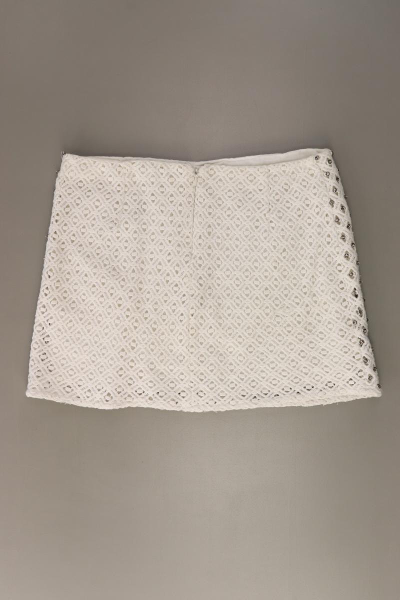 Zara Kurzer Rock Gr. M creme aus Baumwolle