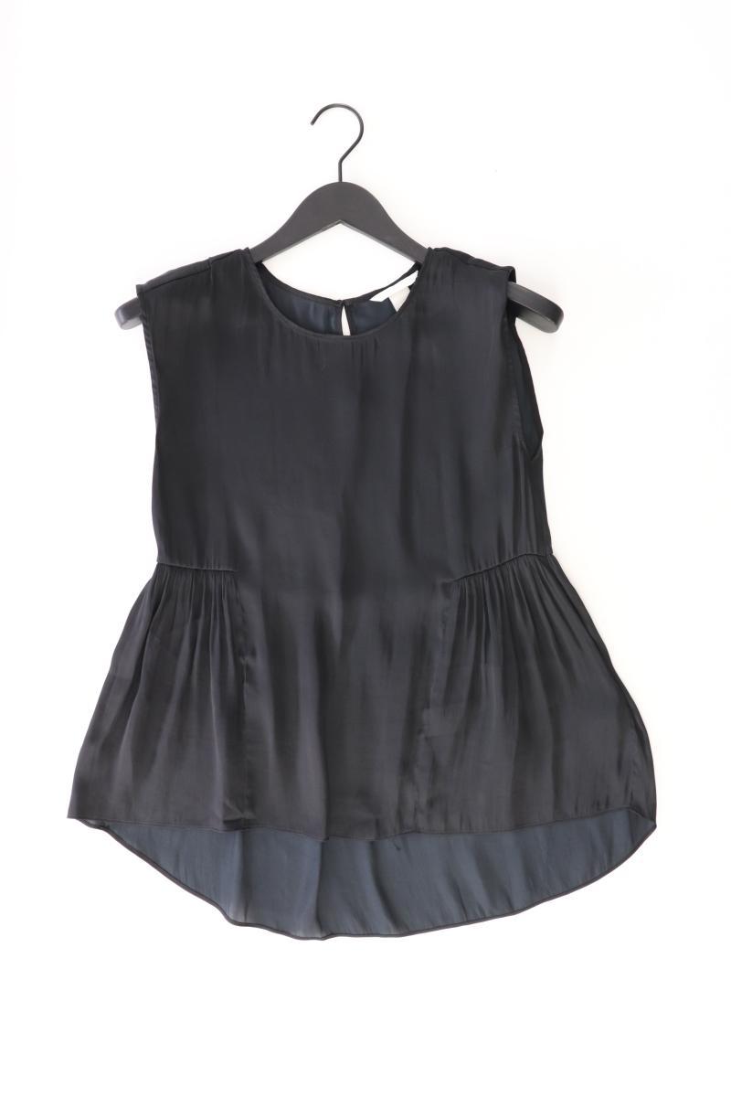 H&M Satin Bluse Gr. 36 Ärmellos schwarz aus Polyester