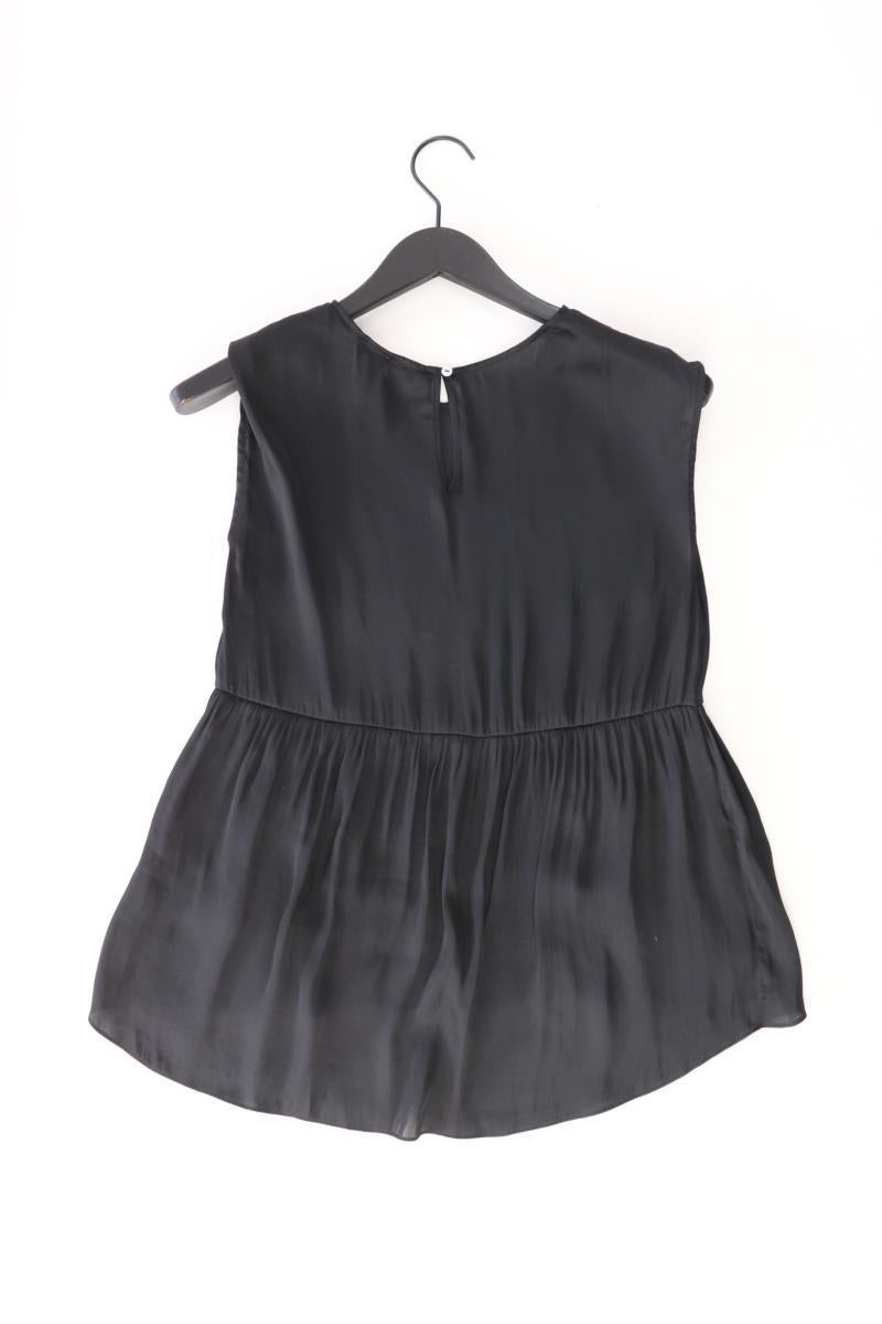 H&M Satin Bluse Gr. 36 Ärmellos schwarz aus Polyester