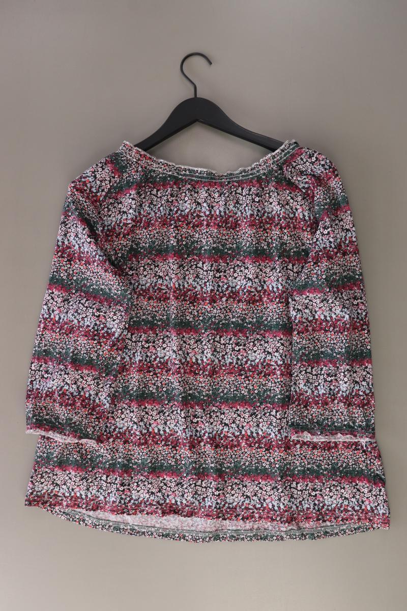 Laura Torelli Shirt Gr. XL mit Blumenmuster 3/4 Ärmel mehrfarbig aus Baumwolle